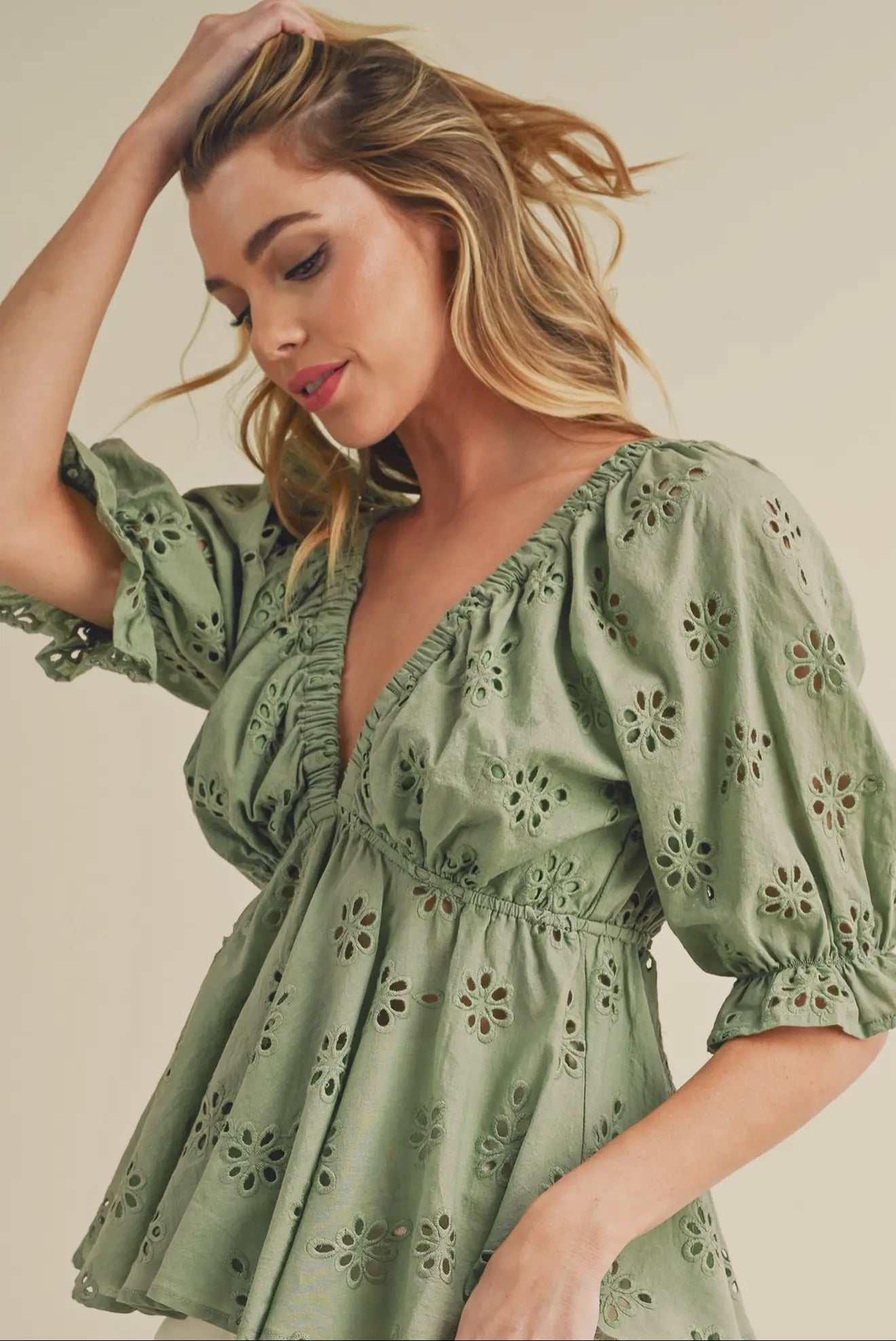 Hazel Eyelet Embroidered Top