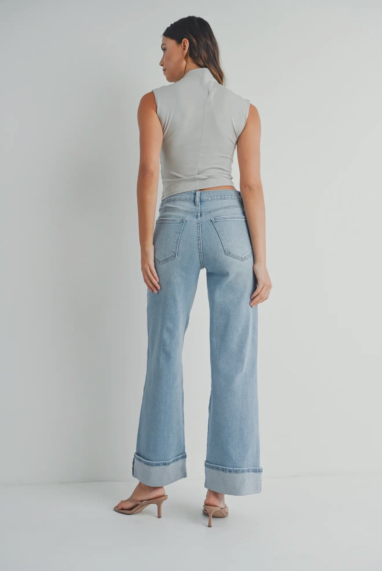Light Wash Cuffed Jean